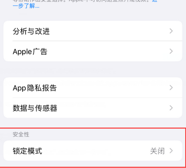 孙吴苹果15服务网点分享iPhone15中的“锁定模式”有什么作用