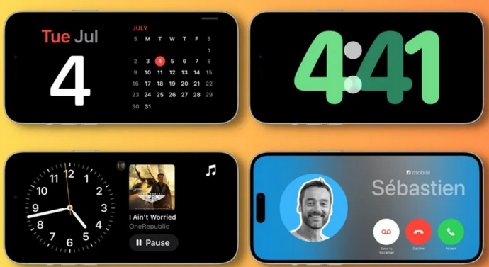 孙吴苹果手机维修分享iOS17横屏充电待机显示有什么好处 